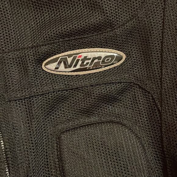 NITRO RACING Men's black padded dura guard motorcycle jacket size small - Picture 10 of 11